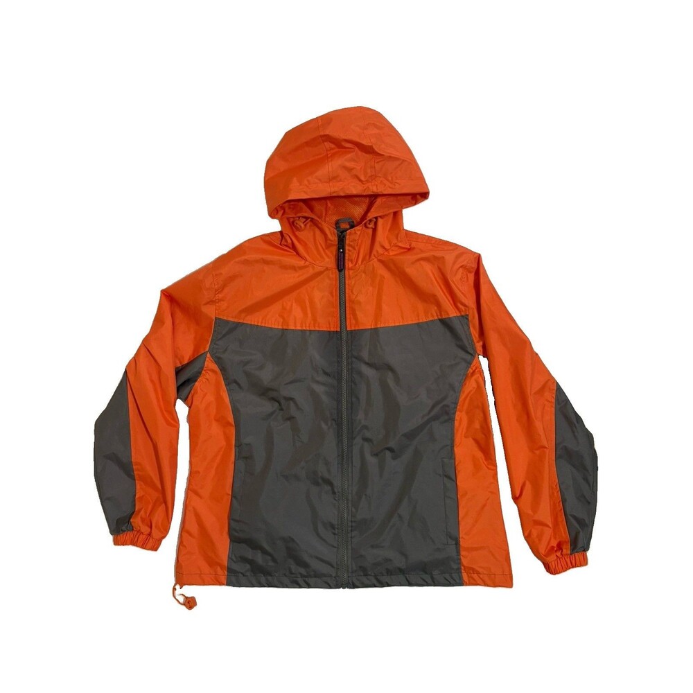 Vintage Cold Storage For Her Womens XL Orange Gray Rain Jacket Gorpcore Hiking
